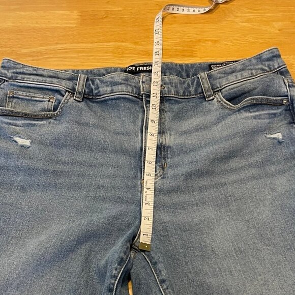 Joe Fresh + High Rise Straight Leg Medium Wash Jeans Denim Womens 16, 28' Inseam - Picture 12 of 16